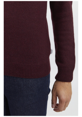 CASUAL FRIDAY Karl 3971, Bordó Kötött Gyapjú Garbo Pulóver, NOOS