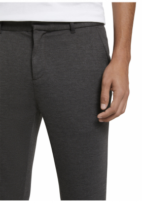 TOM TAILOR DENIM Cropped Slim Jersey Chino 0453, Szürke Chinonadrág