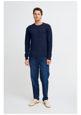 BLEND Redhill 7257, Kék Kötött Pulóver