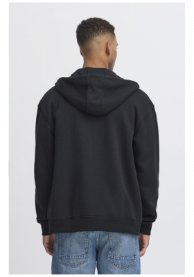 BLEND Juste 8483, Fekete Cipzáros Kapucnis Pulóver