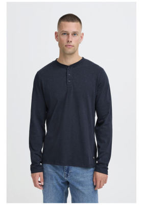BLEND Ibrat 0029, Kék Hosszú Ujjú Póló