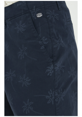 BLEND Palm Trees 2192, Kék Chino Rövidnadrág