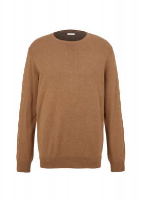 TOM TAILOR 7661, Barna Környakú Pulóver