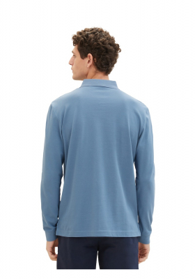 TOM TAILOR 1086, Világoskék Hosszú Ujjú Ingpóló