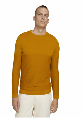 TOM TAILOR Modern 6492, Barna Kötött Pulóver