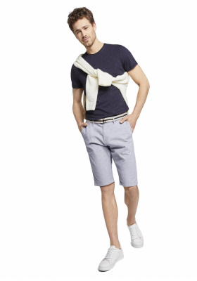 TOM TAILOR Printed Minimal Design 6323, Szürke Chino Rövidnadrág