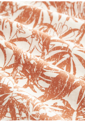 TOM TAILOR Tropical 1036, Narancssárga Rövid Ujjú Ing