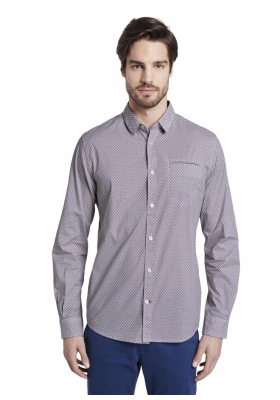 TOM TAILOR Ray 7785, Piros Hosszú Ujjú Ing