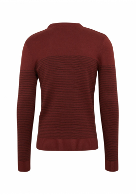 TOM TALOR Textured Jumper 6487,Piros Kötött  Pulóver