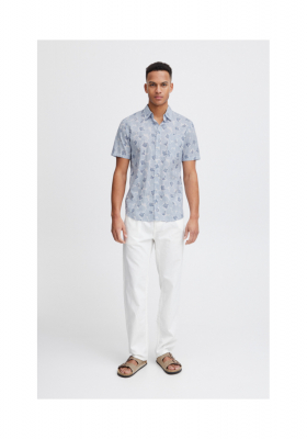 BLEND 7064, Kék Mintás Rövid Ujjú Ing