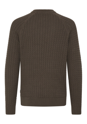 BLEND Abale 1504, Kávébarna Kötött Pulóver
