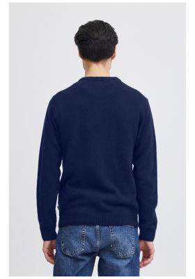 CASUAL FRIDAY Karl 3970, Kék Kötött Gyapjú Pulóver, NOOS