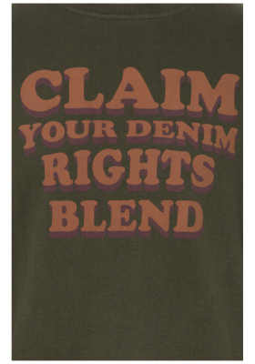 BLEND 4575, Zöld Környakú Pulóver