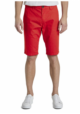 TOM TAILOR Chino Shorts 6331, Piros Chino Rövidnadrág