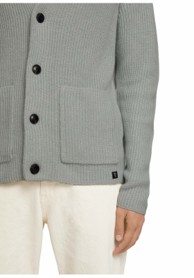TOM TAILOR DENIM Cosy 8382, Szürke Kardigán