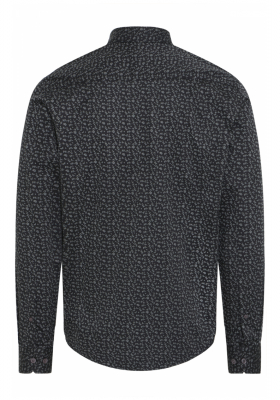 CASUAL FRIDAY Tauson,6058 Fekete, Mintás Hosszú Ujjú Ing 