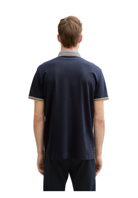 TOM TAILOR 5629, Sötétkék Rövid Ujjú Ingpóló