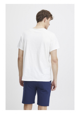 BLEND 7013, Fehér Rövid Ujjú Póló Gombos NOOS