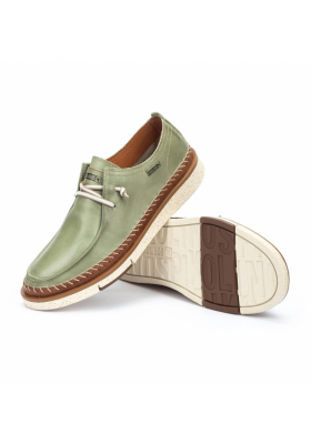 PIKOLINOS San Juan 4274C1, Borjúbőr Félcipő Mint Green