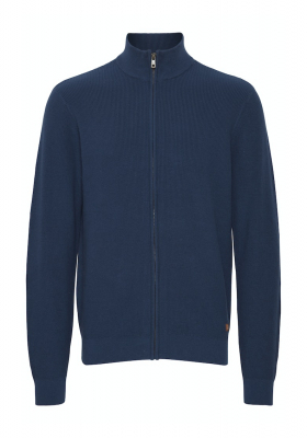 BLEND Codford 6265, Kék Kötött Cipzáros Pulóver