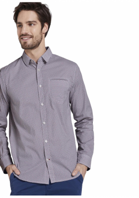 TOM TAILOR Ray 7785, Piros Hosszú Ujjú Ing