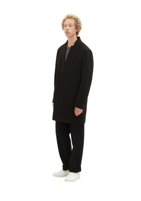 TOM TAILOR DENIM 7399, Fekete Gyapjú Kabát