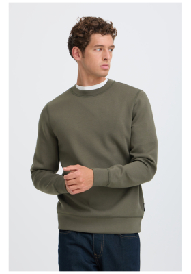 CASUAL FRIDAY Sebastian 4731, Szürkészöld Környakú Pulóver