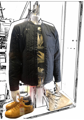 BLEND Bomber 1876, Fekete Átmeneti Dzseki