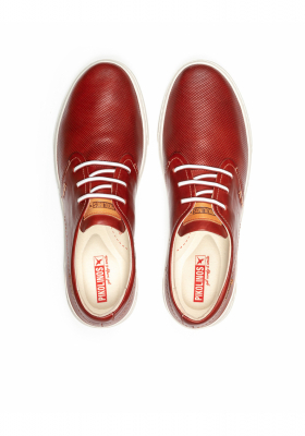 PIKOLINOS Alicante M2U-6378C1, Piros Borjúbőr Félcipő