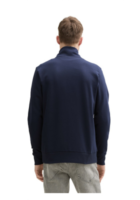 TOM TAILOR 5645, Sötétkék Cipzáros Pulóver