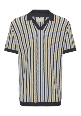 BLEND Carly 0431, Kék Kötött Rövid Ujjú