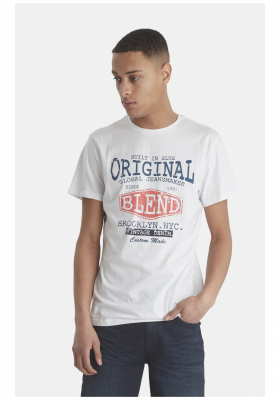 BLEND Basic 8054, Fehér Rövid Ujjú Póló