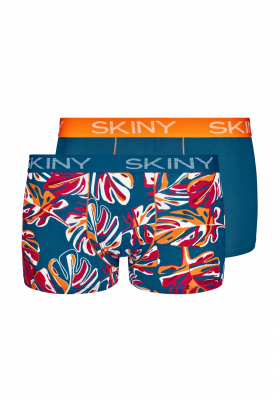 SKINY Cotton Multipack 6487, Kék Boxernadrág, Dupla Csomag