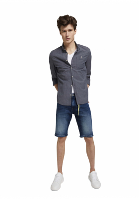 TOM TAILOR DENIM Regular Fit 4511, Kék Farmer Rövidnadrág