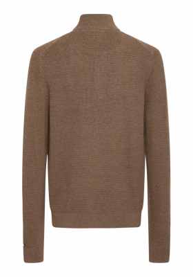 FQ1924 Granby 0884, Barna Kötött Cipzáros Pulóver