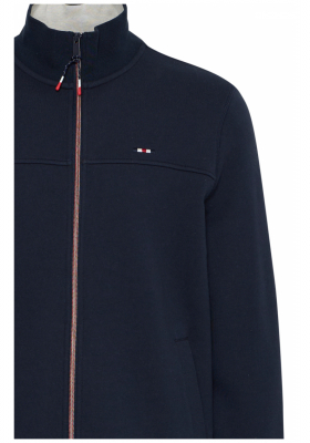 FQ1924 William 0798, Sötétkék Cipzáros Pulóver 