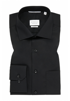ETERNA Modern Fit 1100, Fekete Hosszú Ujjú Ing, Kent