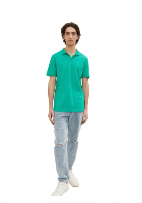 TOM TAILOR DENIM 5863, Zöld Rövid Ujjú Ingpóló