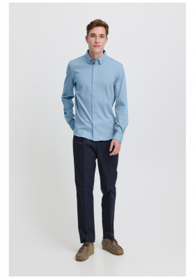 CASUAL FRIDAY Arthur, 4841 Egszínkék Hosszú Ujjú Ing, NOOS