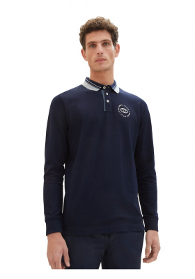 TOM TAILOR 7813, Kék Hosszú Ujjú Ingpóló