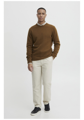 CASUAL FRIDAY Karl 3970, Barna Kötött Gyapjú Pulóver, NOOS