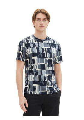 TOM TAILOR 7822, Mintás Rövid Ujjú Póló 