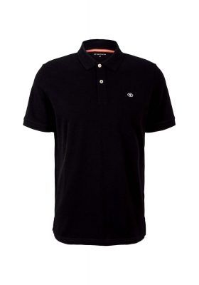 TOM TAILOR 7713, Fekete Rövid Ujjú Ingpóló