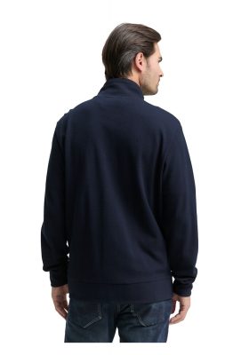 TOM TAILOR 7792, Sötétkék Cipzáros Pulóver