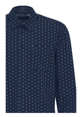 BLEND 7411, Kék Mintás Hosszú Ujjú Ing