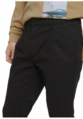TOM TAILOR DENIM Twill 3623, Fekete Chinonadrág