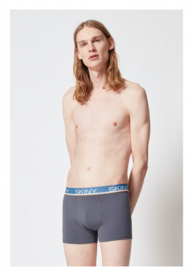 SKINY Cotton Multipack 6841, Szürke Boxernadrág,Tripla Csomag