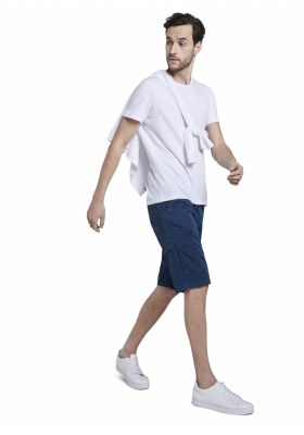 TOM TAILOR Printed Cargo 6281, Kék Cargo Rövidnadrág