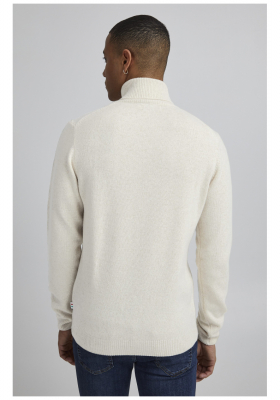 CASUAL FRIDAY Karl 3971, Világos Bézs Kötött Gyapjú Garbo Pulóver, NOOS