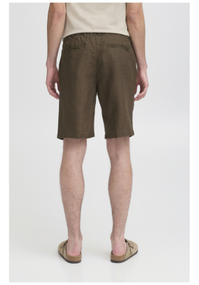 CASUAL FRIDAY Pandrup 5166, Barna Lenvászon Rövidnadrág